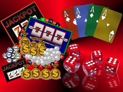 Background with casino symbols