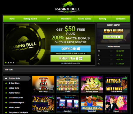 Raging Bull Casino Instant Play