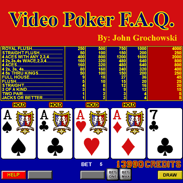 video poker f.a.q.