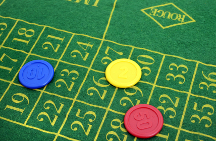 Roulette Table and Chips