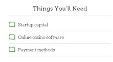 Check List for Starting and Online Casino