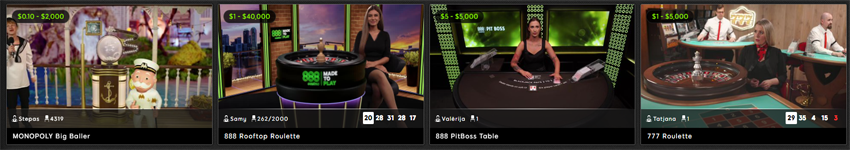 888-Casino Live-Dealer-Spiele