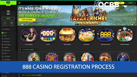 888 casino registration steps