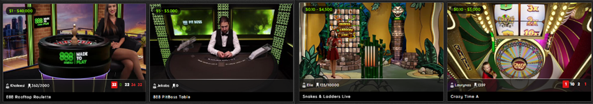 888 casino live dealer games