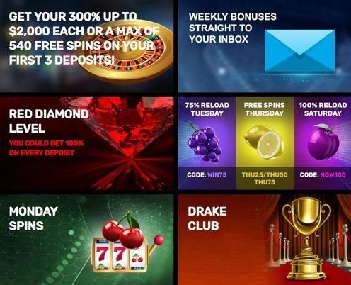 bonuses from drake casino