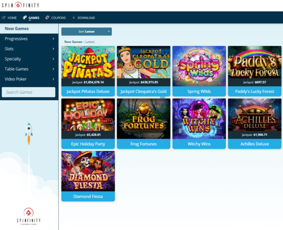 spinfinity casino slot games