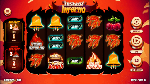 gameplay instant inferno slots