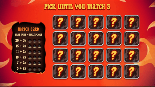 pick me instant inferno slot bonus game