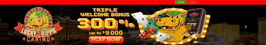 lucky hippo online casino banner