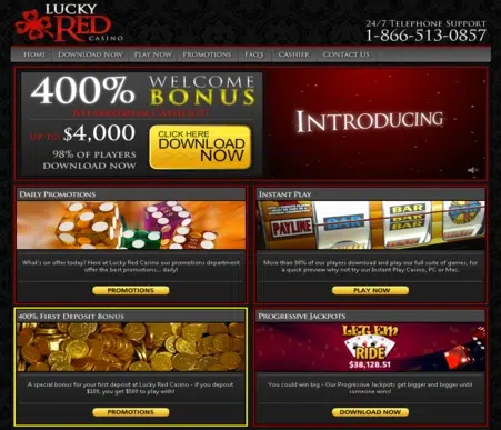 lucky red casino screenshot