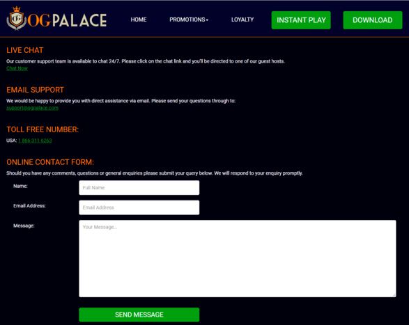 contact og palace casino