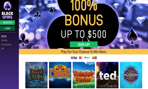 black spins casino bonus