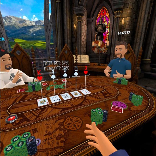 playing pokerstars vr poker in the medieval table