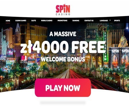 Zrzut ekranu z bonusem w kasynie Spin Casino