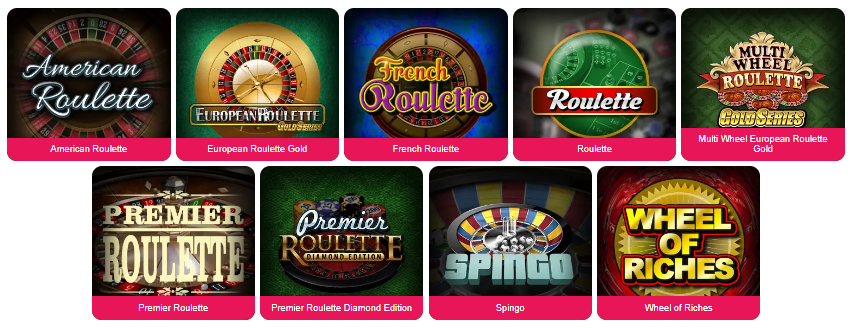 spin-palace-roulette games