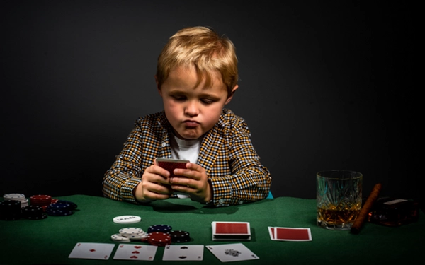 image of a kid playing table games