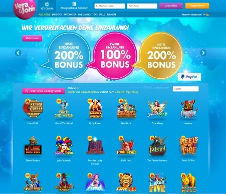 vera john casino screenshot