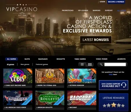 vip casino screenshot